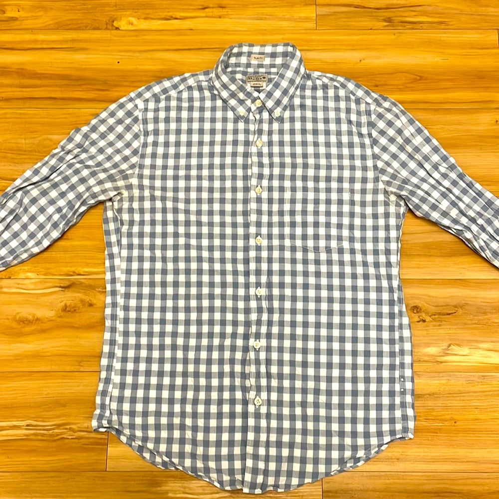 J. Crew Checkered Plaid Button Down Shirt (Size: M)